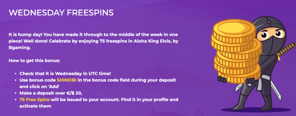 The numerous free spins and additional promotions provide continuous entertainment as players progress through the ninja tiers. Nevertheless, the operator does not always clarify the expiration period for bonuses, and the 50x wagering requirements are relatively steep.