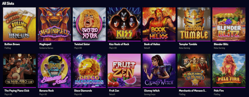Lucky8 Casino slot offerings in Canada.