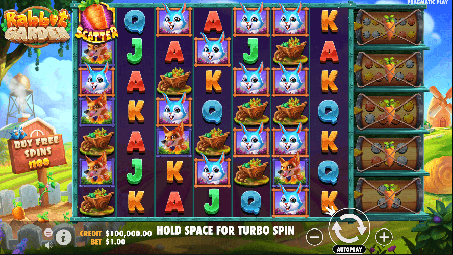 Experience Rabbit Garden online slot from Pragmatic Play's home base in Canada.