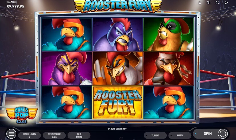Rooster Fury Slot from Endorphina, Available in Canada