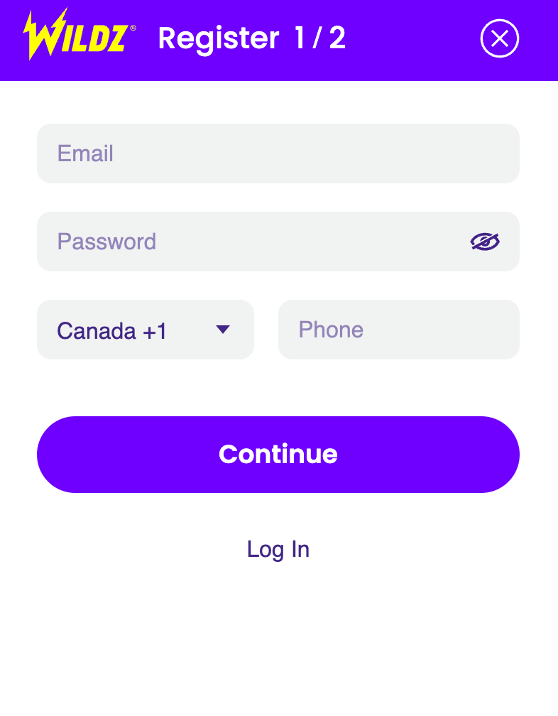 Wildz online casino registration in Canada