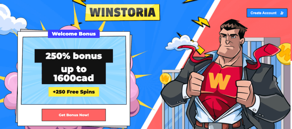 Winstoria Casino review for Canada highlights the current welcome bonus.