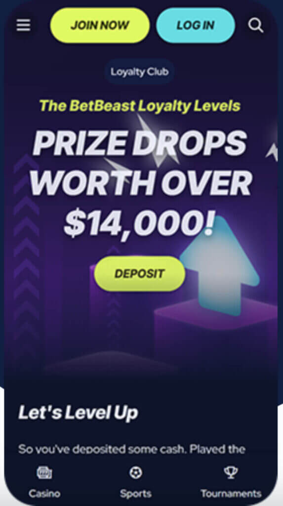 BetBeast employs SSL encryption to protect player information and funds.