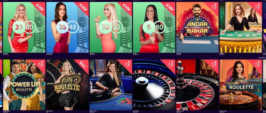 Big Boost Casino features only a few live casino game offerings, specifically Sweet Bonanza Candy Land and Wheel of Fortune.
