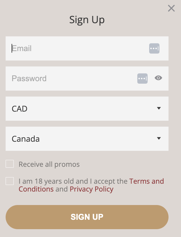Confirm that you’re  <strong>at least 18</strong>  before hitting the sign-up button.