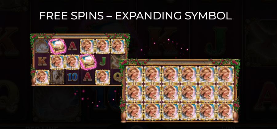 <strong>During the free spins feature, expanding symbols are activated</strong> . Before every spin, a symbol is randomly chosen to expand on each winning spin. Unlike standard gameplay, expanded symbols do not need to appear on consecutive reels to result in a win.