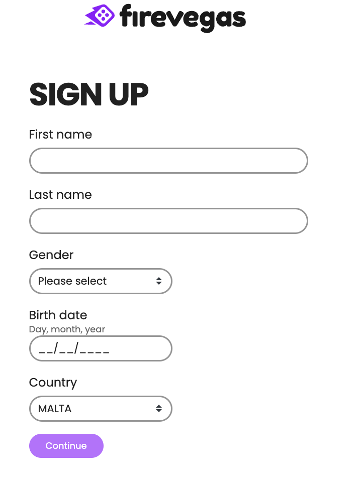 The registration process at FireVegas is quite simple. It spans across three screens and can be completed in just a few minutes. Primarily, you’ll need to input your name, address, date of birth, email, and phone number.