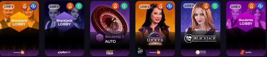 Live dealer games at WinSpirit Casino - Canada