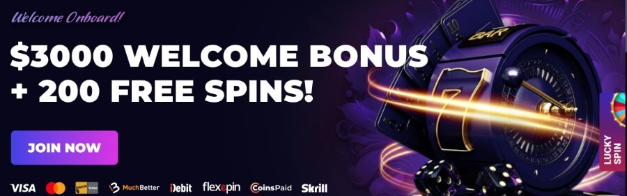 <strong> Lucky7even </strong>  provides an outstanding opportunity for newcomers in Canada, featuring a total of $3,000 in bonuses alongside 200 free spins! You can take advantage of this offer spread over your first four deposits as detailed below: