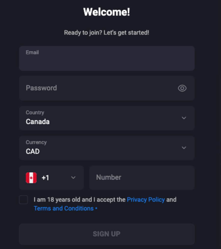 For newcomers looking to join LuckyVibe, the registration process in Canada is extremely simple: