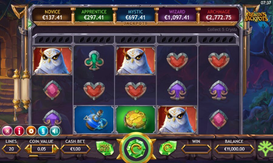 ozwin's jackpot slot features thematically related designs perfect for the Canadian gaming audience.