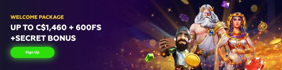 welcome package for newcomers at Playfina - Canada casino