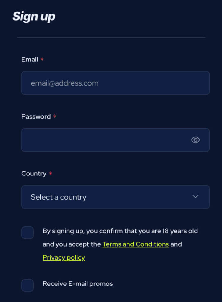 We successfully created a BetBeast account in just a few steps, and you shouldnโt expect any challenges. Youโll need to fill in some information, including your <strong>email</strong> , <strong>first name</strong> , <strong>last name</strong> , <strong>address</strong> , <strong>phone number</strong> , and more, along with setting a password. A verification email will be sent for you to confirm your account. Once completed, you can start your BetBeast journey.
