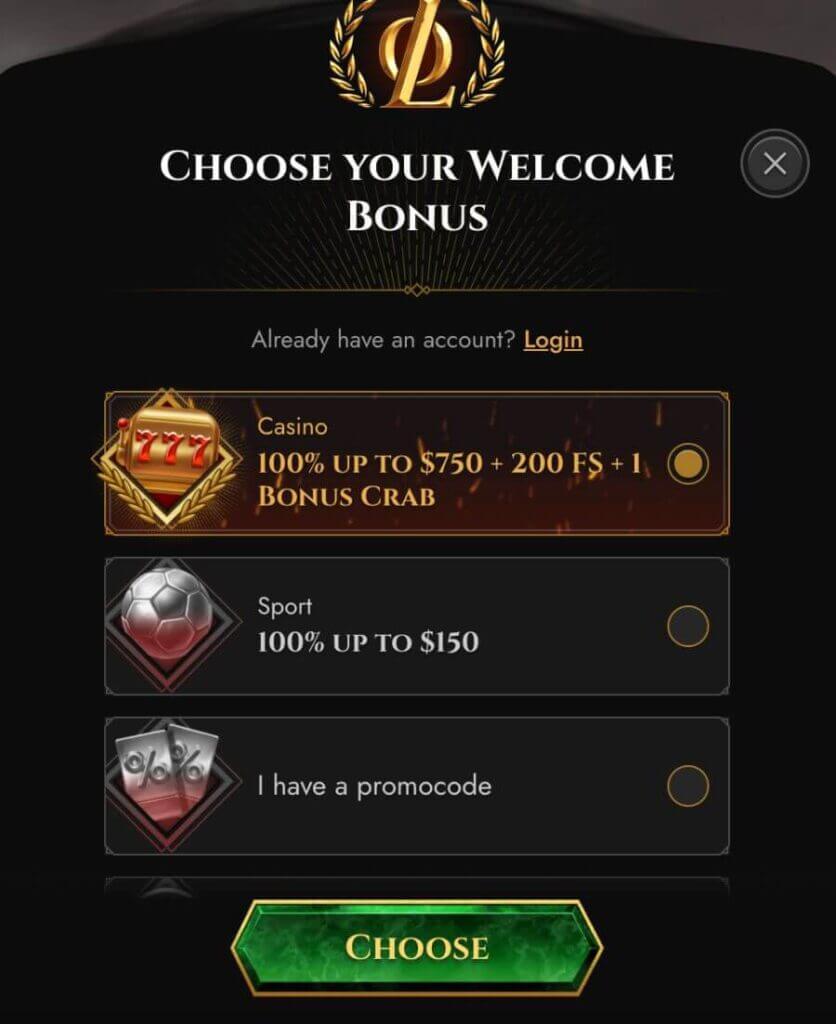register at legiano casino - casino in canada