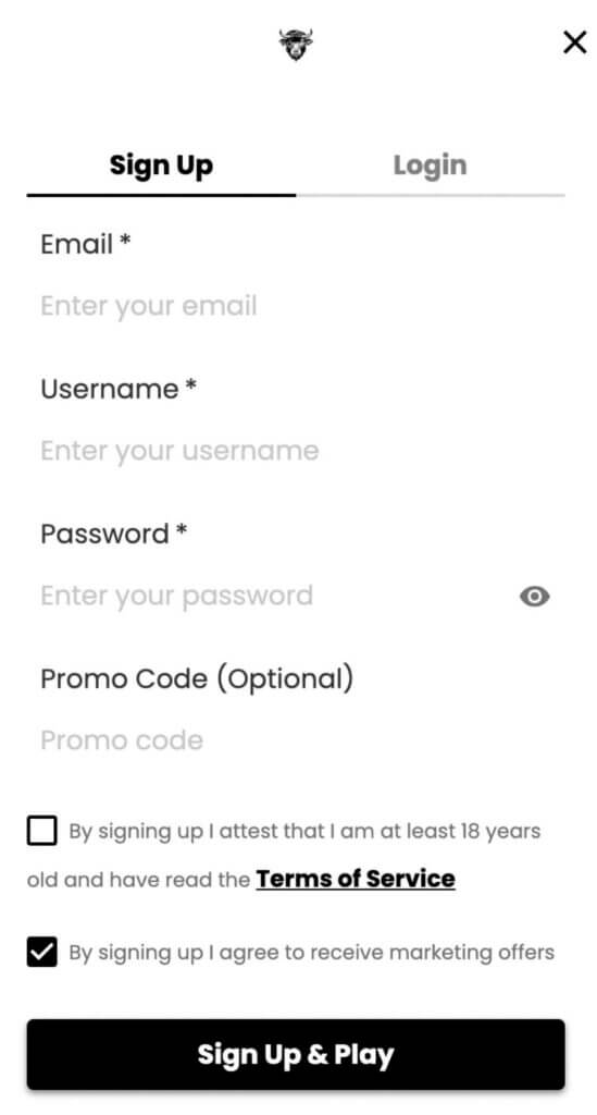To start your journey of claiming the welcome bonus, the initial step is to register at WSM Casino. The process is simple and usually takes just a few moments: