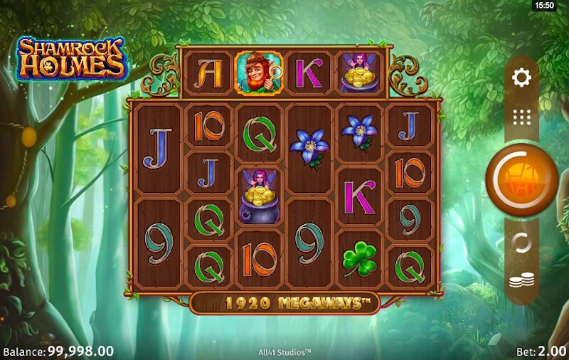 Shamrock Holmes Megaways Slot The highest-paying symbol is Detective Shamrock Holmes, awarding 50 times your stake for landing six of a kind. Following him are the pixie, clover, and blue flower, which offer payouts ranging from two to five times the stake.