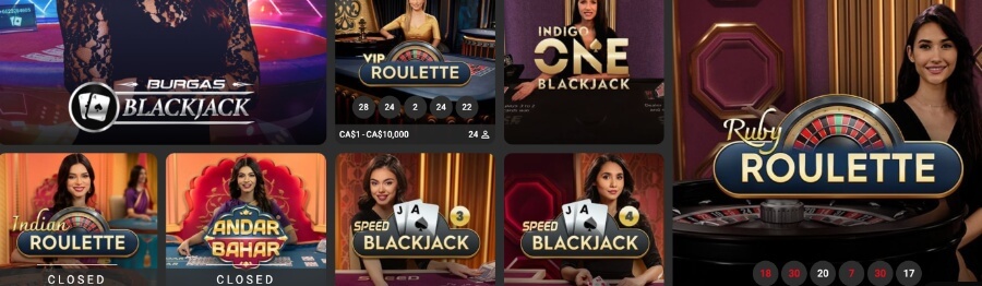 Reviews of Silverplay's live casino games in Canada.